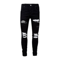 New style white patch jeans