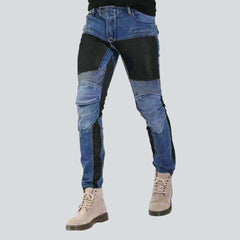 Breathable summer men biker jeans