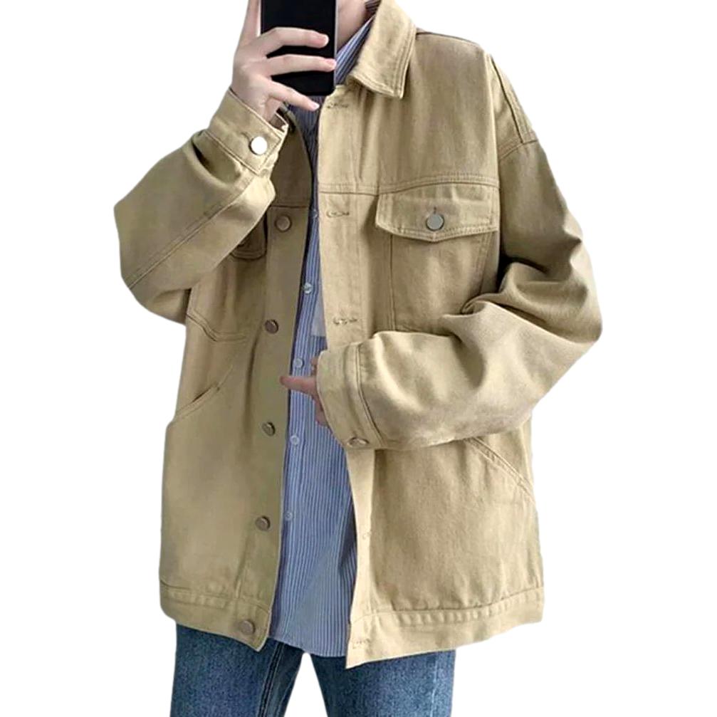 Streetwear Oversized Jeansjacke für Herren