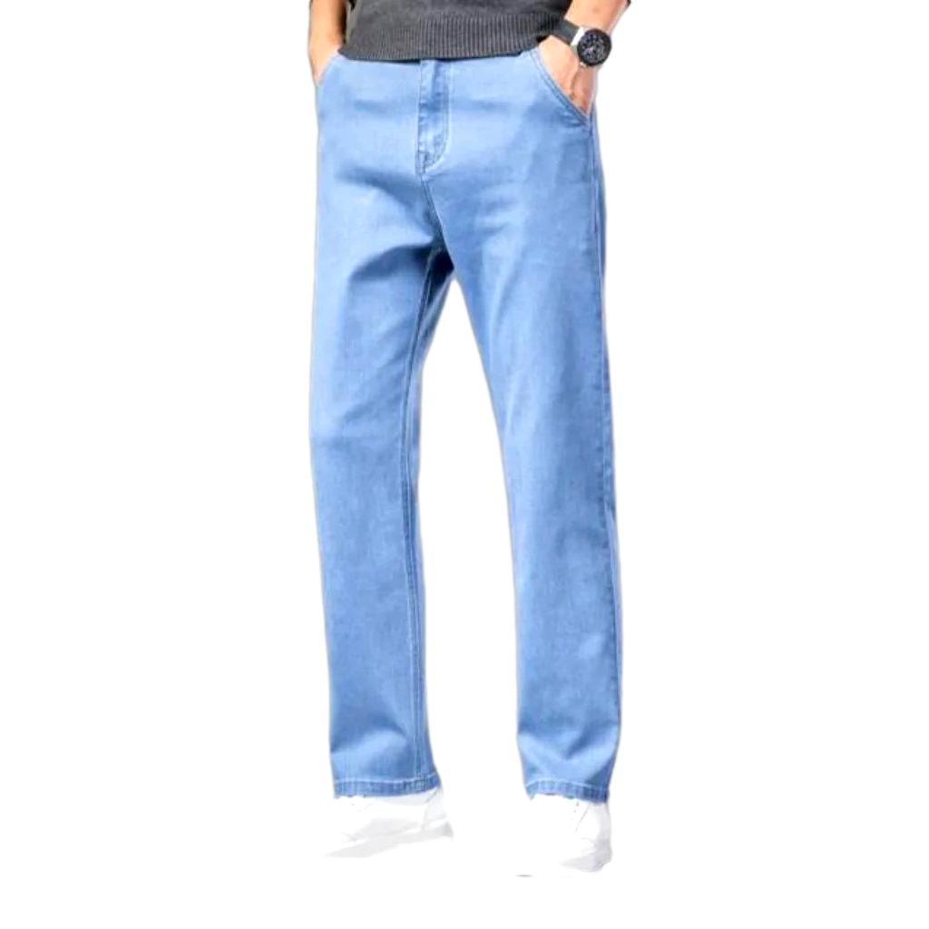 Straight-fit stretch men denim pants