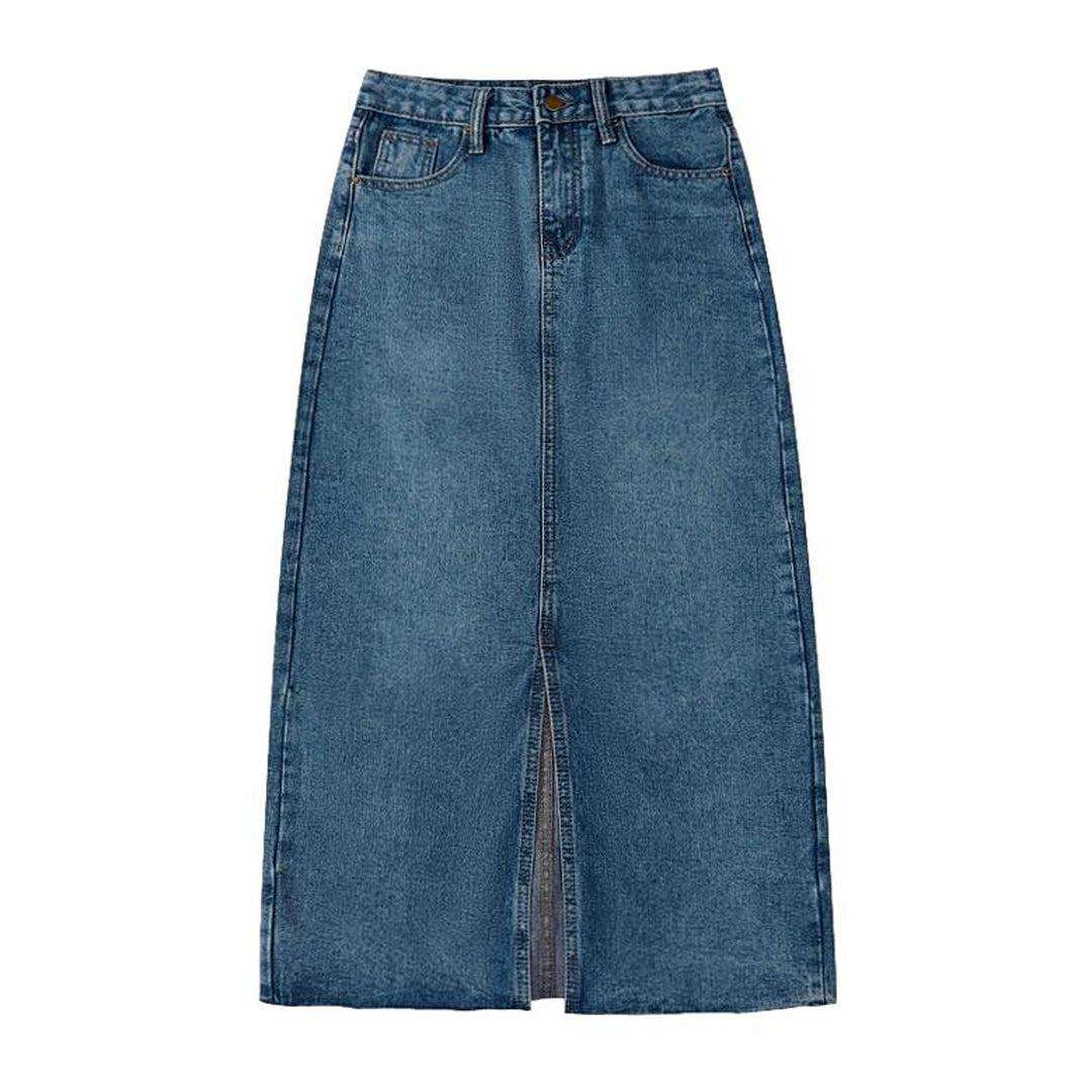 Casual long jean skirt