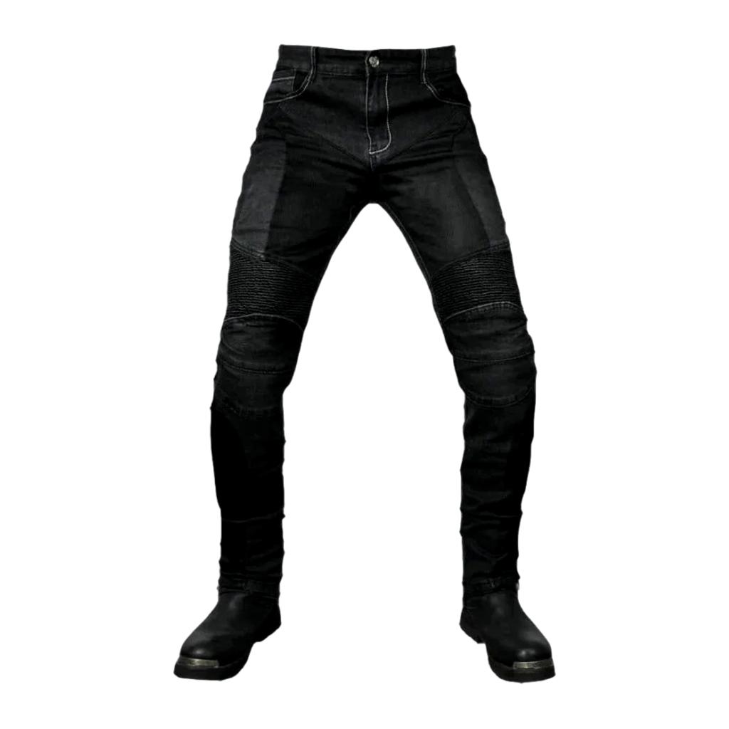 Stonewashed Herren Motorradjeans