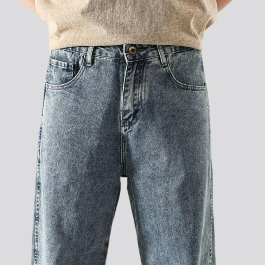 Baggy Herren Stonewashed Jeans