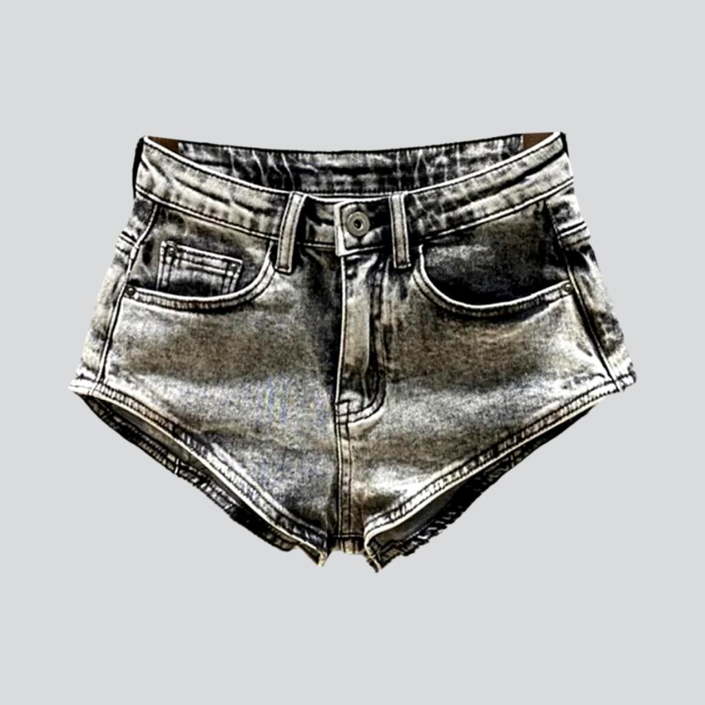 Streetwear vintage women denim shorts