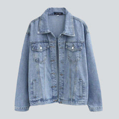 Light wash women denim jacket