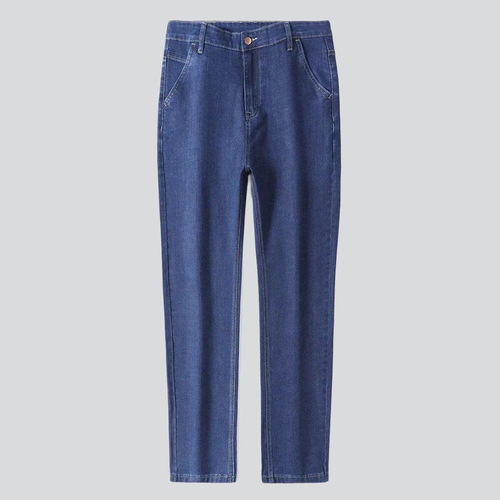 Straight-fit stretch men denim pants