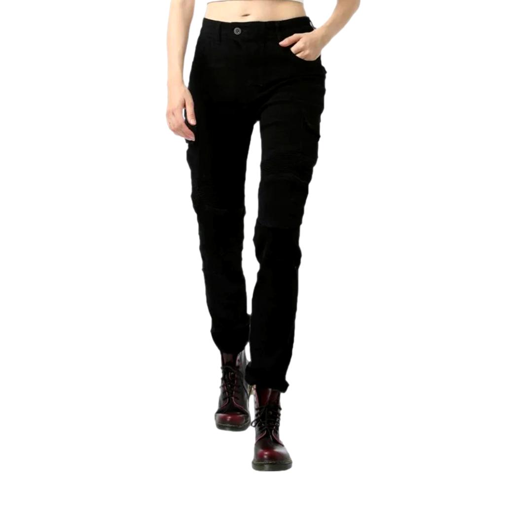 Slim women motorcycle jeans