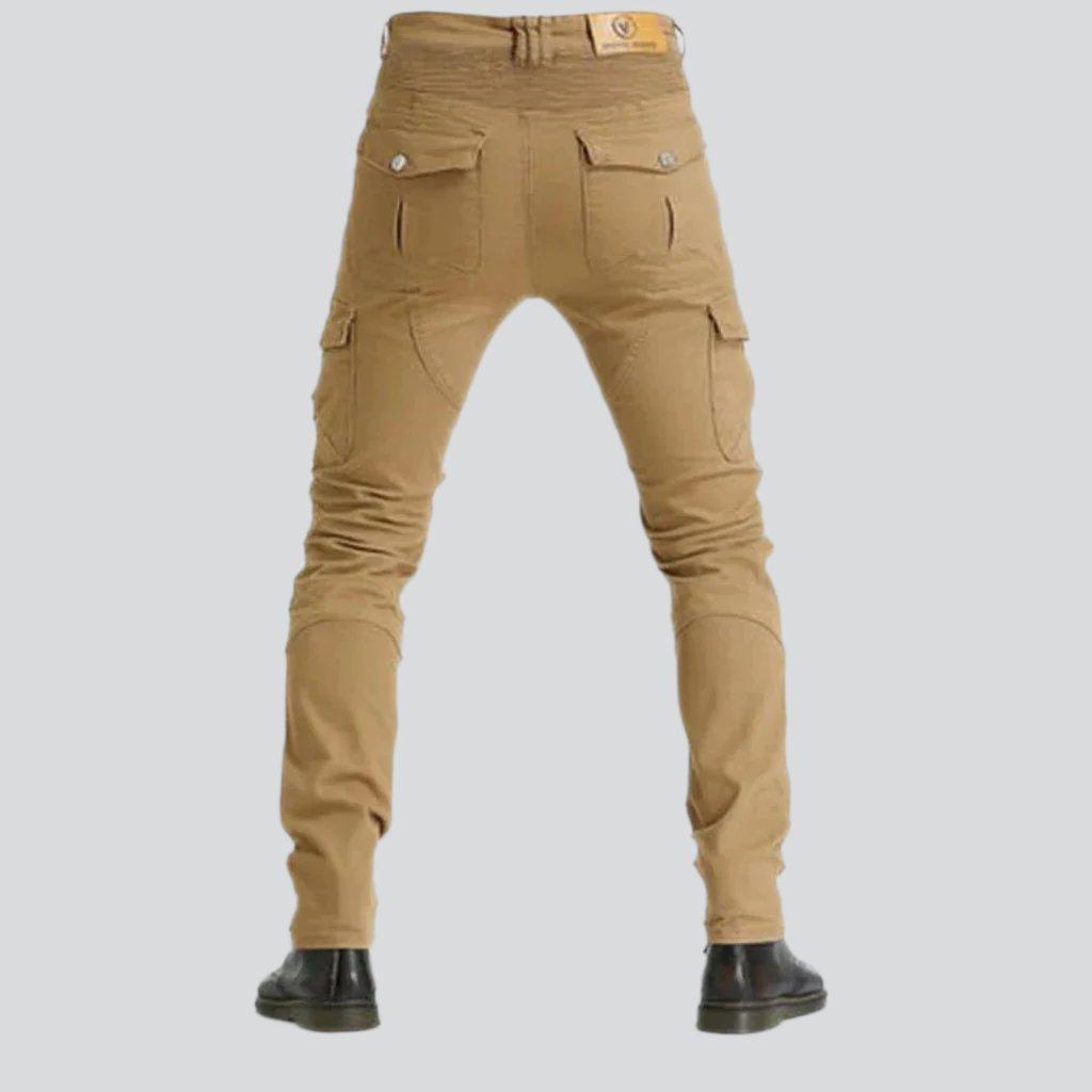 Protective cargo men biker jeans