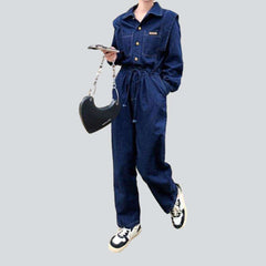 Loose women denim overall