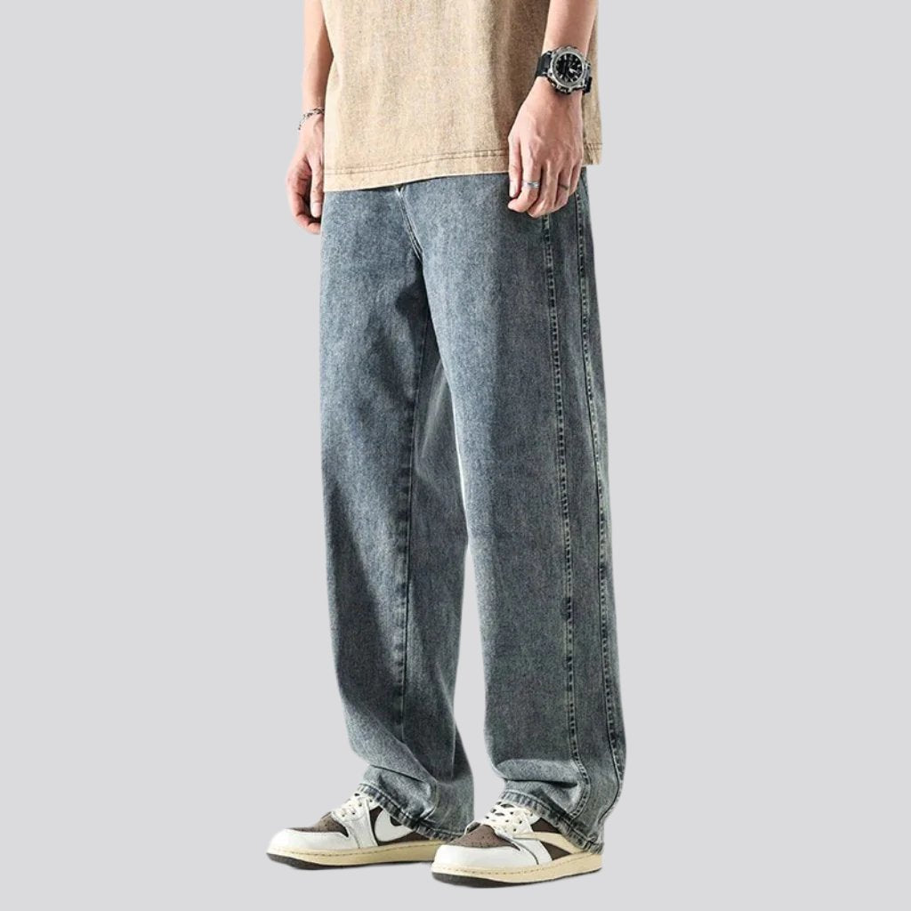 Baggy Herren Stonewashed Jeans