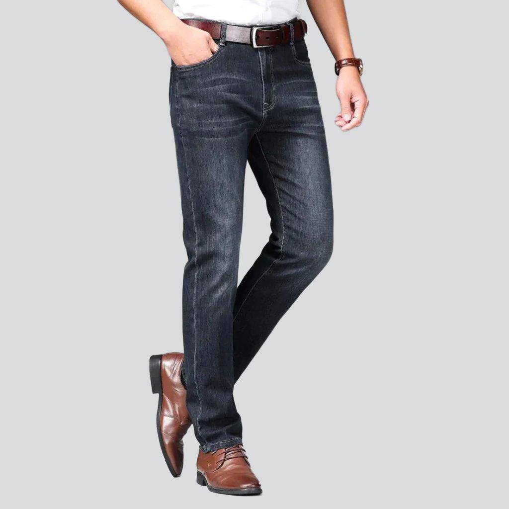 Thin business casual men jeans