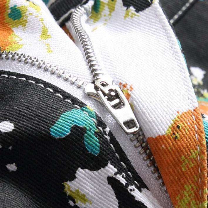 Vaqueros de hombre con estampado multicolor