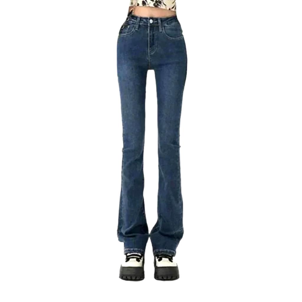 Bootcut stonewashed jeans for women