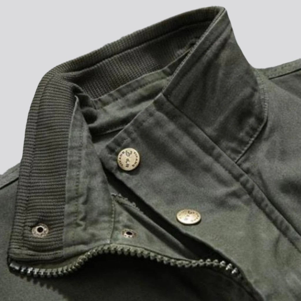 Military duty men jean jacket