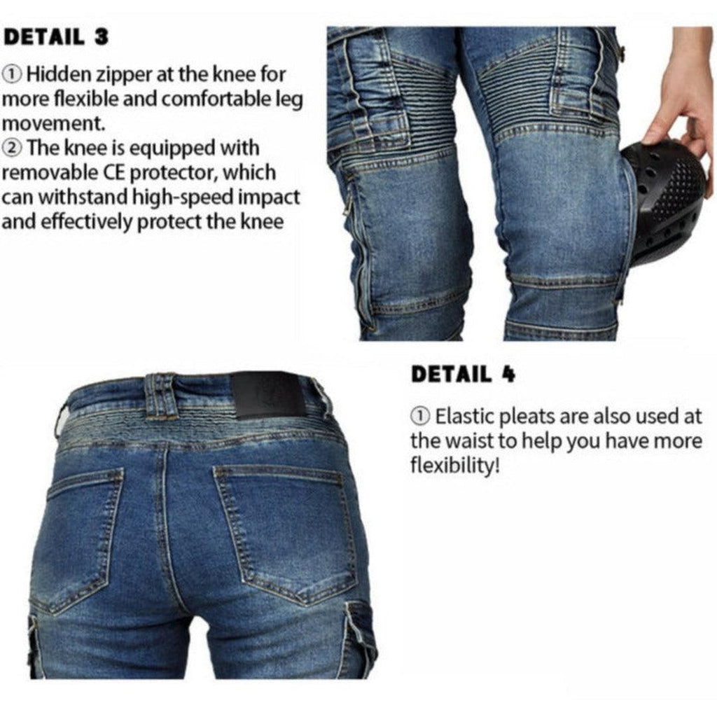 Men moto jeans with zippers