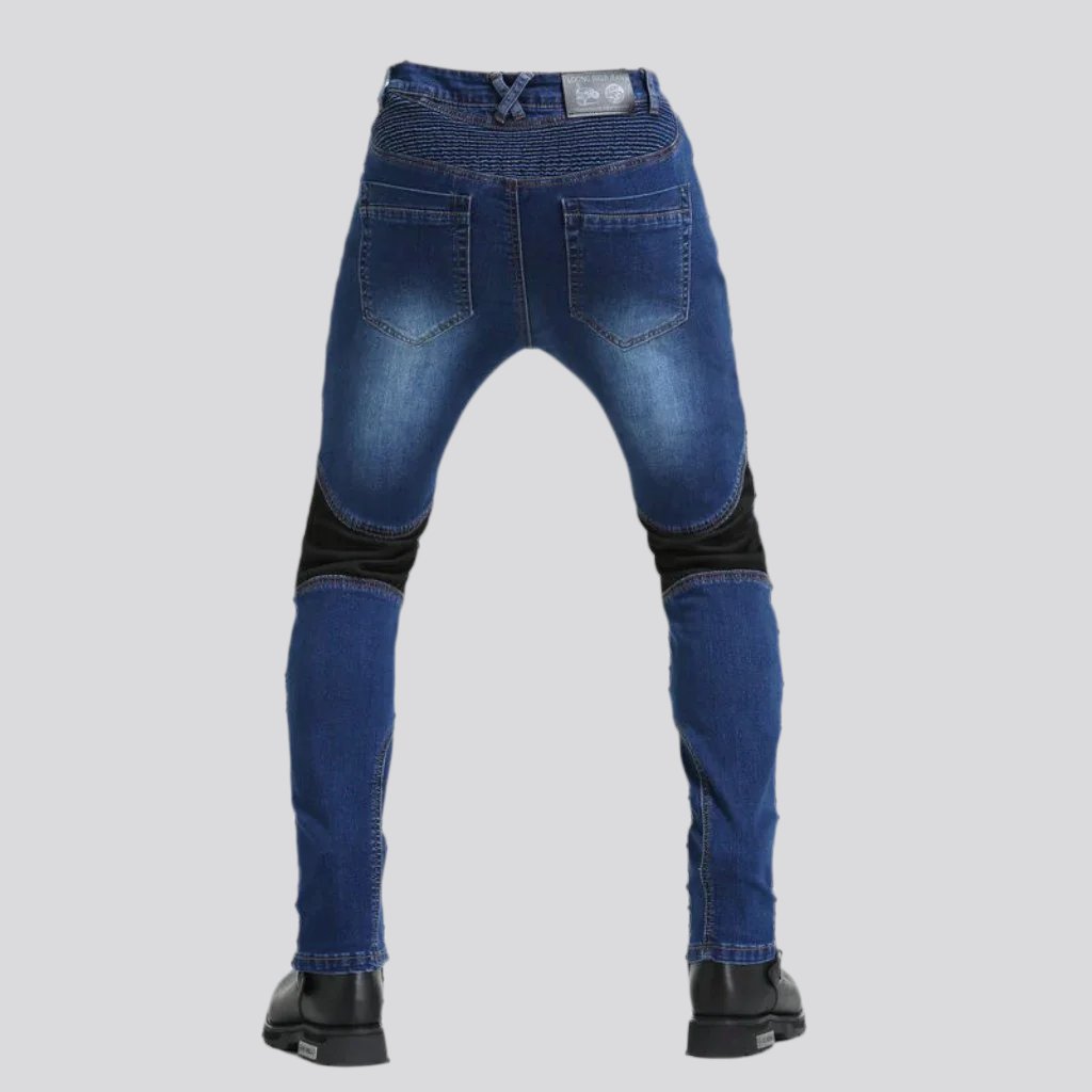 Knee-pads protective men biker jeans