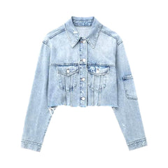 Street denim jacket for ladies