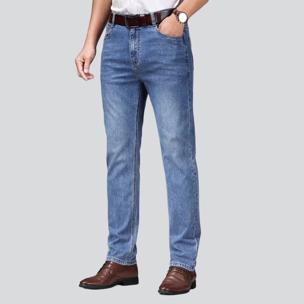 Thin-sanded men casual jeans