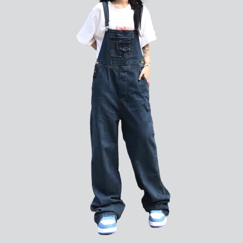 Urban baggy women denim jumpsuit