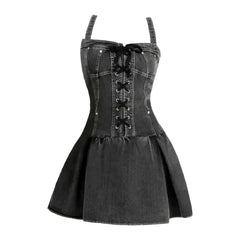 Vintage jeans dress for ladies