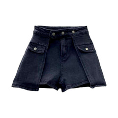 Layered women denim skort