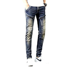 Mid-waist men skinny jeans