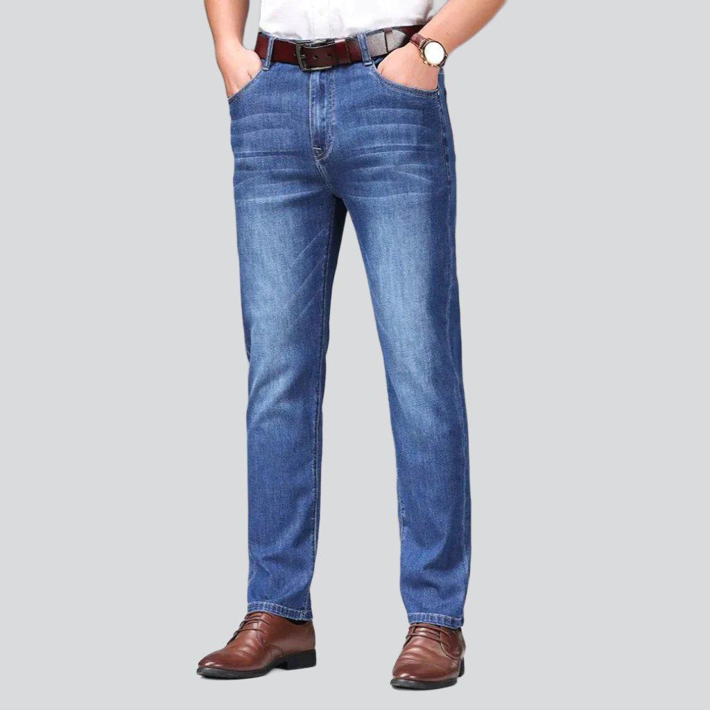 Thin business casual men jeans