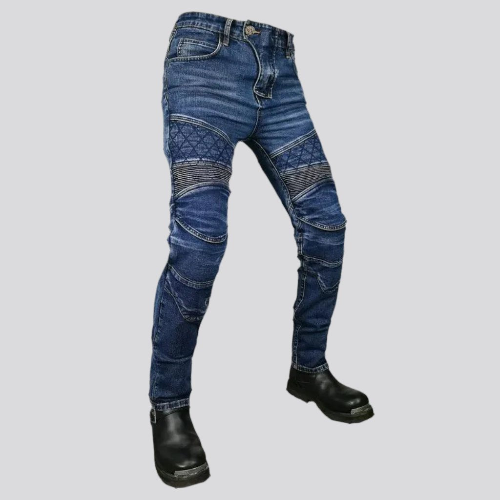 Slim men biker jeans