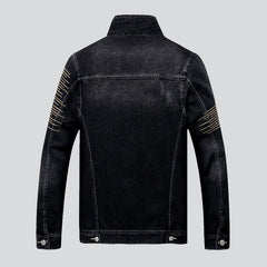 Seam embroidery men denim jacket