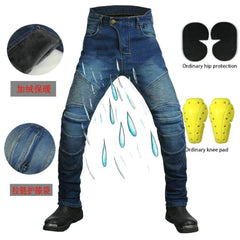 Winter waterproof men biker jeans