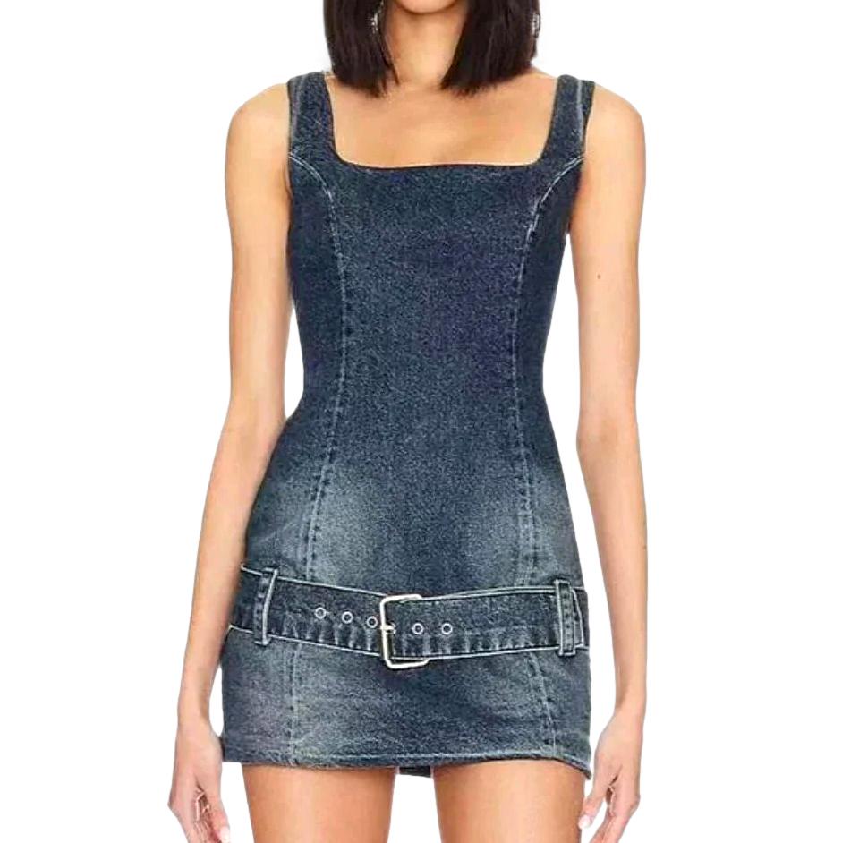 Mini jeans dress for women