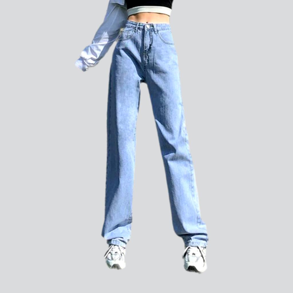 Straight-leg color women jeans