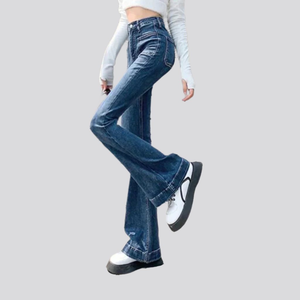 Bootcut women high-waist jeans