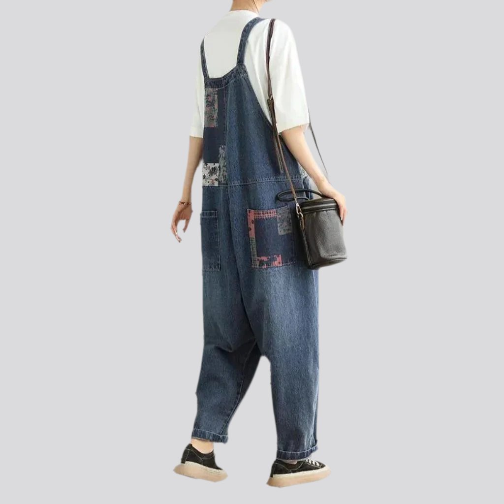 Jeans-Jumpsuit für Damen in mittlerer Waschung