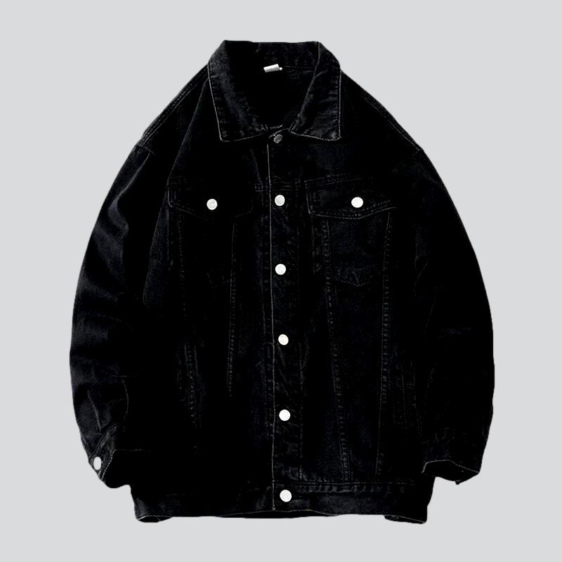 Super übergroße farbige Jeansjacke