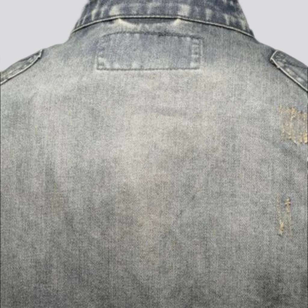 Motorcycle men jean jacket