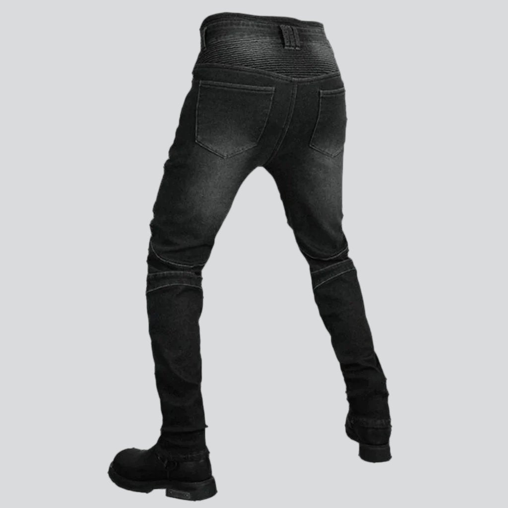 Winter Samt Herren Bikerjeans