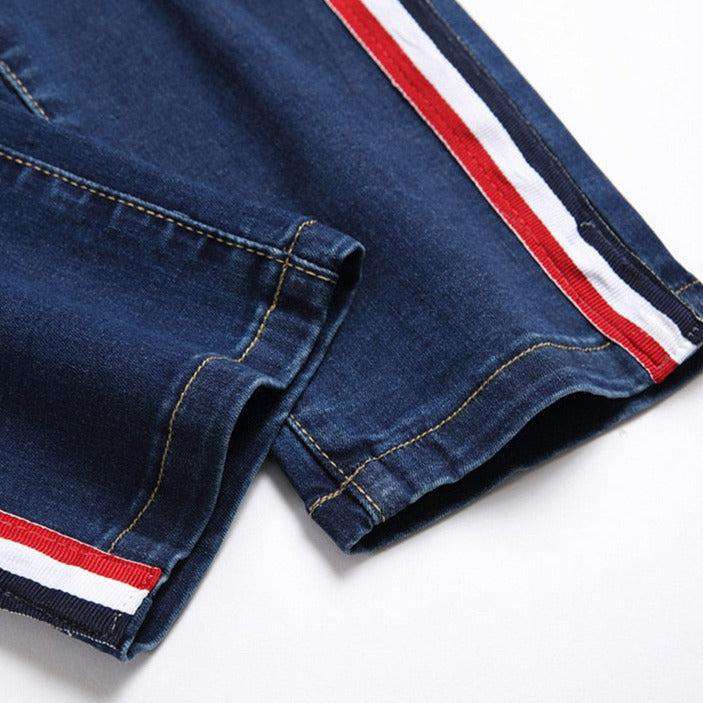 Men jeans with side bands