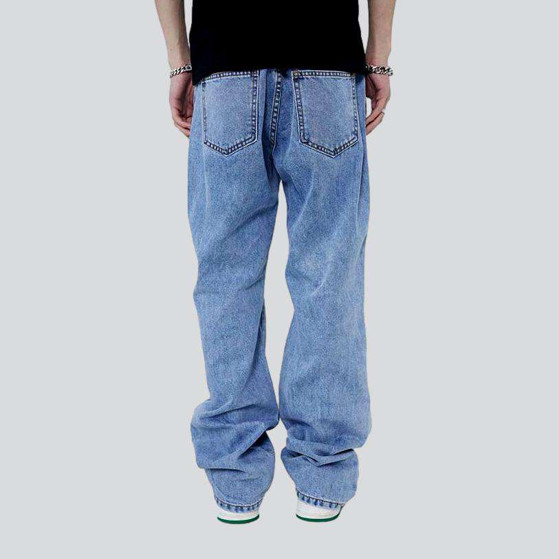 Men baggy jeans with inscriptions