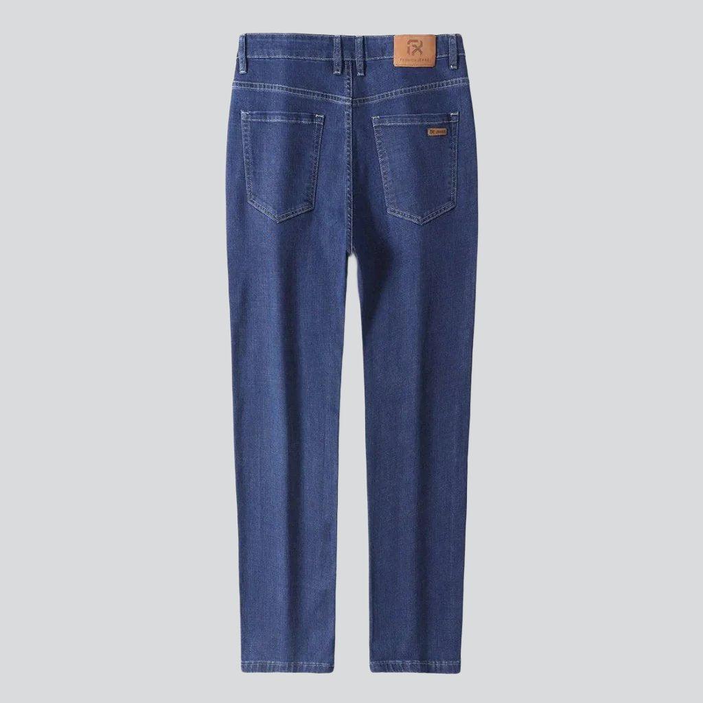 Straight-fit stretch men denim pants