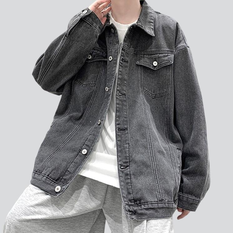 Street-style color denim jacket