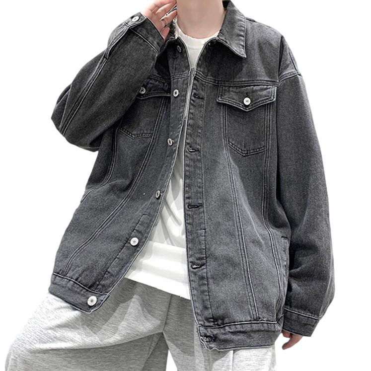 Street-style color denim jacket