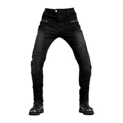 Knee-pads protective men biker jeans