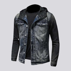 Hooded men denim jacket