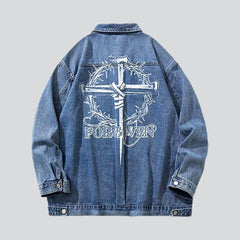 Painted y2k men jean jacket