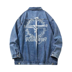 Painted y2k men jean jacket