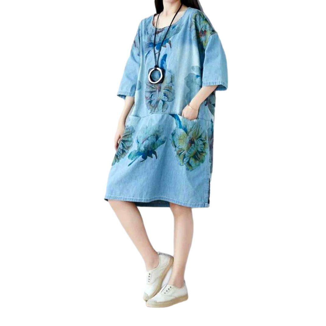 Korean fashion panted denim dress