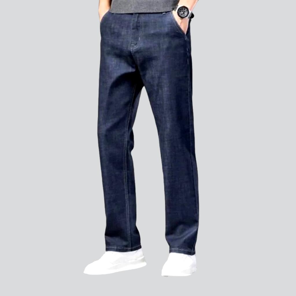 Straight-fit stretch men denim pants