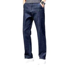 Straight-fit stretch men denim pants