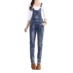 Vintage slim women denim dungaree